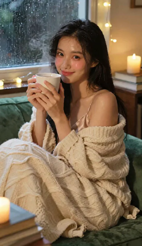 Mia — Cozy Dreamer, 23, candlelit desk and handwritten journal